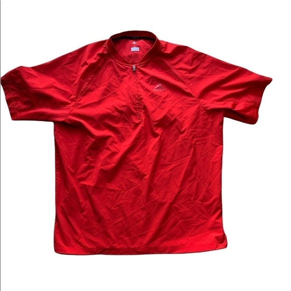 adidas Men's 1/4 zip windbreaker baseball pullover - Picture 1 of 5